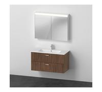 Duravit ME by Starck Vasque avec meuble XBase et armoire de toilette, XB0077021210000,