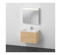 Duravit ME by Starck Vasque avec meuble XBase et armoire de toilette, XB0076030300000,