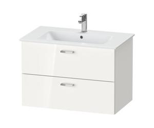 Duravit Duravit Ensemble de meubles XBase 83x49cm, WT, WTU 2 tiroirs, panneau aggloméré, blanc brillant Quantité:1