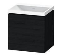 Duravit L-Cube c-shaped Ensemble suspendu, 1 porte, charnière à droite, sans trop-plein, sans trou pour robinetterie, 450x480x350mm, LC6949N16160000, Couleur: Décor chêne noir