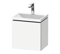 Duravit L-Cube c-shaped Ensemble suspendu, 1 porte, charnière à gauche, sans trop-plein, 1 trou pour robinet, 450x480x350mm, LC6948O18180000, Couleur: Décor blanc mat