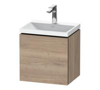 Duravit L-Cube c-shaped Ensemble suspendu, 1 porte, charnière à gauche, sans trop-plein, 1 trou pour robinet, 450x480x350mm, LC6948O55550000, Couleur: Décor chêne marbré