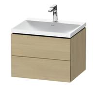 Duravit Duravit Ensemble meuble L-Cube 60x48x48 cm, avec robinet, chêne moyen, 2 tiroirs Quantité:1