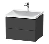 Duravit Duravit Ensemble meuble L-Cube 60x48x48 cm, avec robinet, gris mat, 2 tiroirs Quantité:1