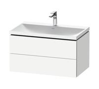 Duravit L-Cube c-shaped Ensemble suspendu, 2 tiroirs, sans trop-plein, 1 trou pour robinet, 800x480x480mm, LC6951O18180000