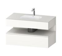 Duravit Duravit Ensemble meuble lavabo encastré Qatego 100x55x60cm, blanc mat, sous-lavabo console, niche Quantité:1