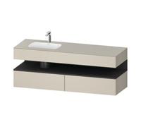 Duravit Duravit Ensemble meuble lavabo encastré Qatego 160x50x60 cm, Kon-WTU, gris mat Quantité:1
