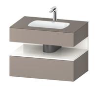 Duravit Duravit Ensemble meuble lavabo encastré Qatego 80x55x60 cm, blanc/gris, Kon-WTU, niche Quantité:1