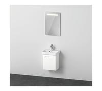 Duravit No.1 Ensemble de meubles 450, incl. lavabo, meuble sous-lavabo avec charnières à droite, miroir, N10150R18180000