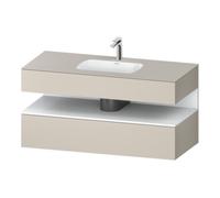 Duravit Duravit Ensemble meuble vasque encastré Qatego 120x55x60 cm, blanc avec tiroir, Kon-WTU, niche Quantité:1
