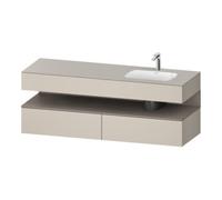 Duravit Duravit Ensemble meuble vasque encastré Qatego 160x50x60cm, Kon-WTU, blanc, avec miroir/taupe Quantité:1