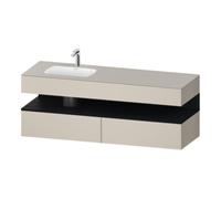 Duravit Duravit Ensemble meuble vasque encastré Qatego 160x50x60cm, Kon-WTU, blanc, noir/taupe mat Quantité:1