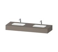 Duravit Duravit Ensemble meuble vasque encastré Qatego 160x55x17 cm, avec robinetterie, 2 tiroirs, blanc brillant, avec miroir, montage mural Quantité:1