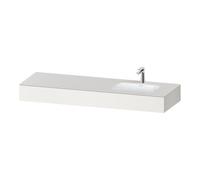 Duravit Duravit Ensemble meuble vasque encastré Qatego 160x55x17cm, avec robinetterie, 1 tiroir, avec miroir, blanc mat Quantité:1