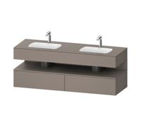 Duravit Duravit Ensemble meuble vasque encastré Qatego 160x55x60 cm, sous-meuble console, basalte mat Quantité:1