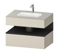 Duravit Duravit Ensemble meuble vasque encastré Qatego 80x55x60 cm, gris m/taupe m, Kon-WTU, B Quantité:1