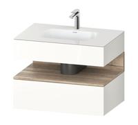 Duravit Duravit Ensemble meuble vasque encastré Qatego 80x55x60cm, E Marbre/blanc brillant, meuble console sous vasque Quantité:1
