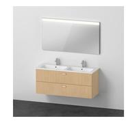 Duravit ME by Starck Plan vasque double avec meuble Xbase et miroir, XB0074030300000,