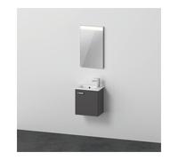 Duravit Duravit Ensemble meuble XBase 43 cm, 1 porte, raccord droite, graphite mat Quantité:1