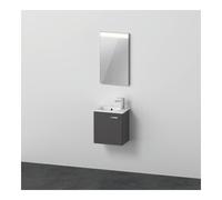 Duravit Duravit Ensemble meuble XBase 43 cm, 1 porte, raccord gauche, graphite mat Quantité:1