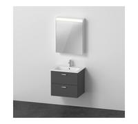 Duravit Duravit Ensemble meuble XBase 63 cm, 1 porte, raccord droite, graphite mat Quantité:1