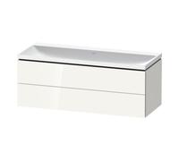 Duravit L-Cube c-shaped Ensemble suspendu, 2 tiroirs, sans trop-plein, sans trou pour robinetterie, 1200x480x480mm, LC6953N22220000