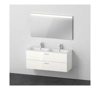 Duravit ME by Starck Plan vasque double avec meuble Xbase et miroir, XB007404545,