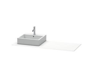 Duravit Duravit Konsole XSquare 140x55x1,6 cm, avec 1 AS, AS gauche, blanc mat Quantité:1