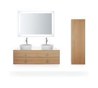 Duravit Lavabo à poser White Tulip 43 cm rond sans trop-plein ni trou pour robinet blanc brillant