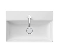 Duravit Lavabo DuraSquare 60x40 cm rectangulaire sans trop-plein 1 trou blanc brillant 2356600071