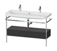 Duravit Duravit Meuble lavabo Happy D.2 Plus 117,5x49cm, 1 mitigeur, avec console, 1 tiroir, gris mat Quantité:1