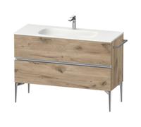 Duravit Duravit Meuble sous-lavabo au sol Sivida 121x59,2x47,7 cm, 2 tiroirs, blanc œuf, poignée chrome Quantité:1