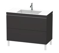 Duravit Duravit Meuble sous lavabo c-bonded L-Cube 100x48 cm, 1 tiroir, gris mat, 2 coulisses, debout Quantité:1