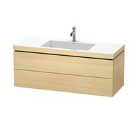 Duravit Duravit Meuble sous-lavabo c-bonded L-Cube 120x48 cm, 1 HL, méd. œuf, 2 tiroirs, suspendu Quantité:1