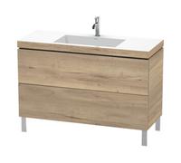 Duravit Duravit Meuble sous lavabo c-bonded L-Cube 120x48cm, 1 HL, blanc œuf, 2 tiroirs, vertical Quantité:1