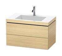 Duravit Duravit Meuble sous lavabo c-bonded L-Cube 80x48 cm, 1 HL, méd. chêne, 2 tiroirs, suspendu Quantité:1