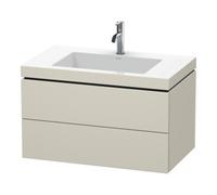 Duravit Duravit Meuble sous lavabo c-bonded L-Cube 80x48 cm, 1 porte, taupe, 2 tiroirs, suspendu Quantité:1