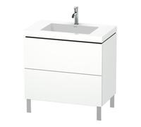 Duravit Duravit Meuble sous lavabo c-bonded L-Cube 80x48 cm, 1 tiroir, blanc mat, 2 coulisses, debout Quantité:1