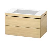 Duravit Duravit Meuble sous lavabo c-bonded L-Cube 80x48 cm, sans trop-plein, méd. blanc, 2 tiroirs, suspendu Quantité:1