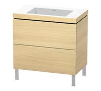 Duravit Duravit Meuble sous lavabo c-bonded L-Cube 80x48 cm, sans trop-plein, méd. oeuf, 2 tiroirs, vertical Quantité:1