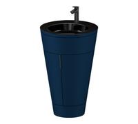 Duravit Starck 1 ,c-bonded set S19515OBD980010 poignée diamant noir, Céramique noir mat, éclairage intérieur, sur pied, bleu nuit satiné mat, 864 x 560 x 605 mm