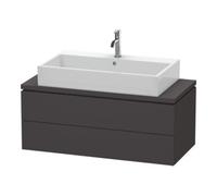 L-Cube Duravit vasque LC580908080 102 x 47,7 cm, graphite super mat, pour console, 2 tiroirs