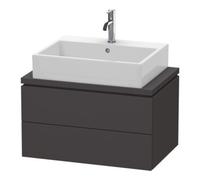 Duravit Meuble sous-lavabo L-Cube LC580608080 – 2 tiroirs, 72 x 47,7 cm, graphite super mat