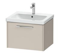 Duravit Duravit Meuble sous-lavabo D-Code 58,4x40x46 cm, 1 tiroir, Taupe mat, poignées chrome Quantité:1