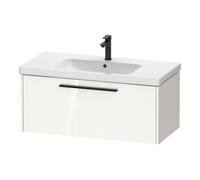 Duravit Duravit Meuble sous lavabo D-Code 98,4x40x46 cm, 1 tiroir, blanc brillant, poignées noires Quantité:1