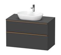 Duravit Duravit Meuble sous lavabo D-Neo 100x55 cm, gris mat, 2 tiroirs, 1 porte, 1 étagère Quantité:1
