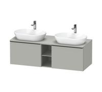 Duravit Duravit Meuble sous-lavabo D-Neo 140x55 cm, 2 tiroirs, 1 porte, B bs, noir/gris ma Quantité:1