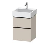 Duravit Duravit Meuble sous lavabo D-Neo 48,4x44,2 cm, noir/taupe, 1 porte, 1 tiroir Quantité:1