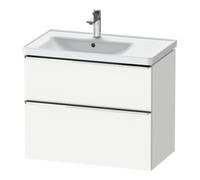 Duravit Duravit Meuble sous-lavabo D-Neo 78,4x45,2 cm, 1 porte, évier à gauche, chr/blanc mat Quantité:1