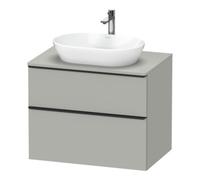 Duravit Duravit Meuble sous-lavabo D-Neo 80x55 cm, noir/gris mat, 2 tiroirs, 1 porte, 1 plan Quantité:1